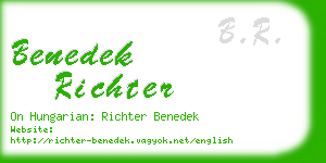benedek richter business card